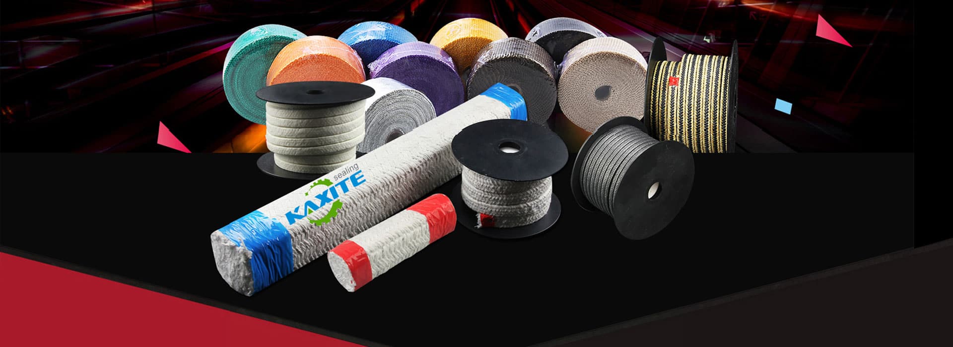 Braided grafyt en PTFE packings foar fentyl stem sealing